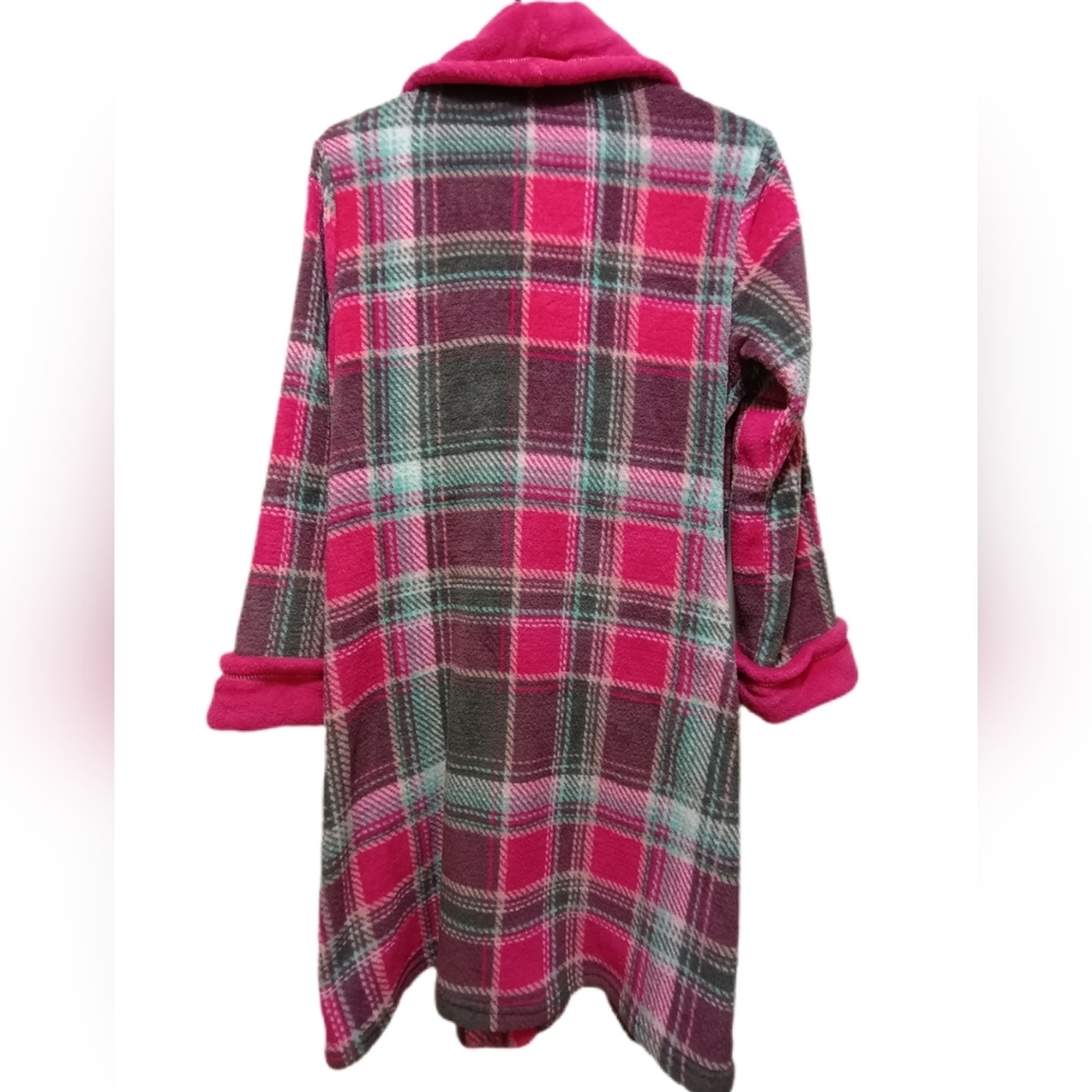 Ulta Beauty Pink and Gray Fleece Robe - Picture 2 of 3